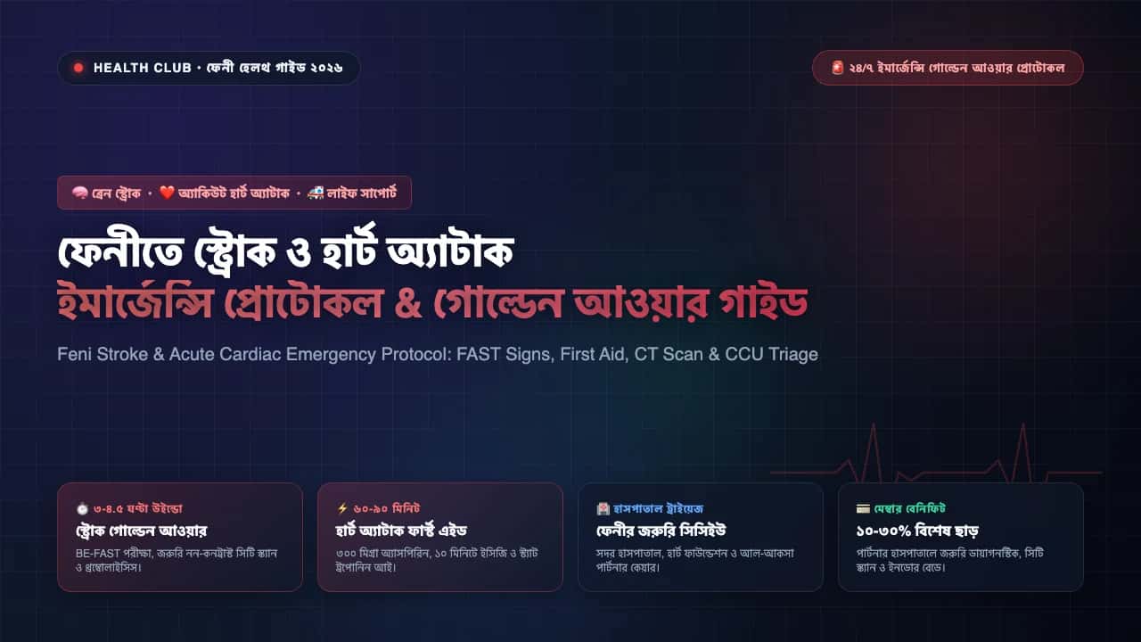 Feni Stroke and Heart Attack Emergency Protocol and Golden Hour Guide 2026 - Health Club